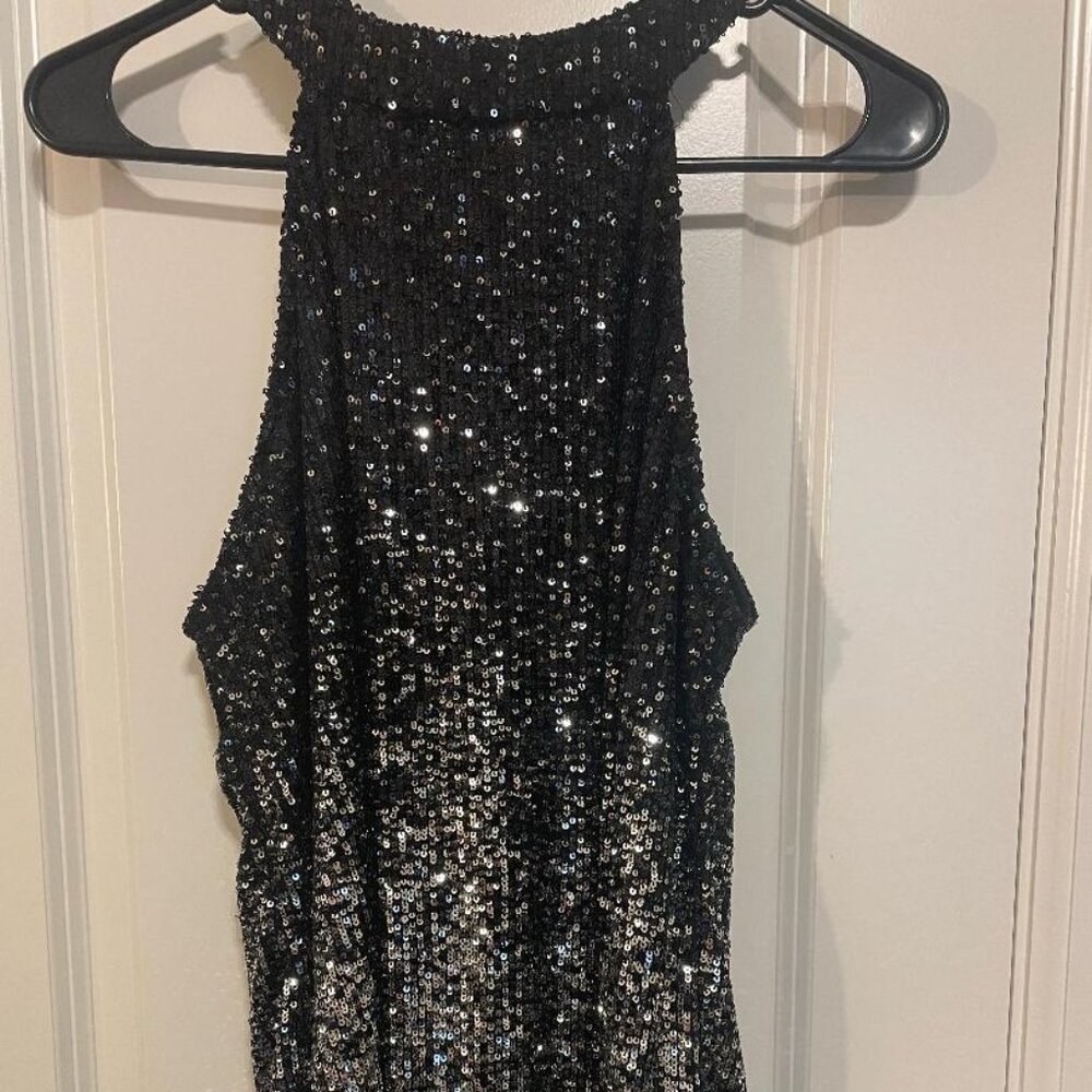Cable & Gauge Sequin Halter Top